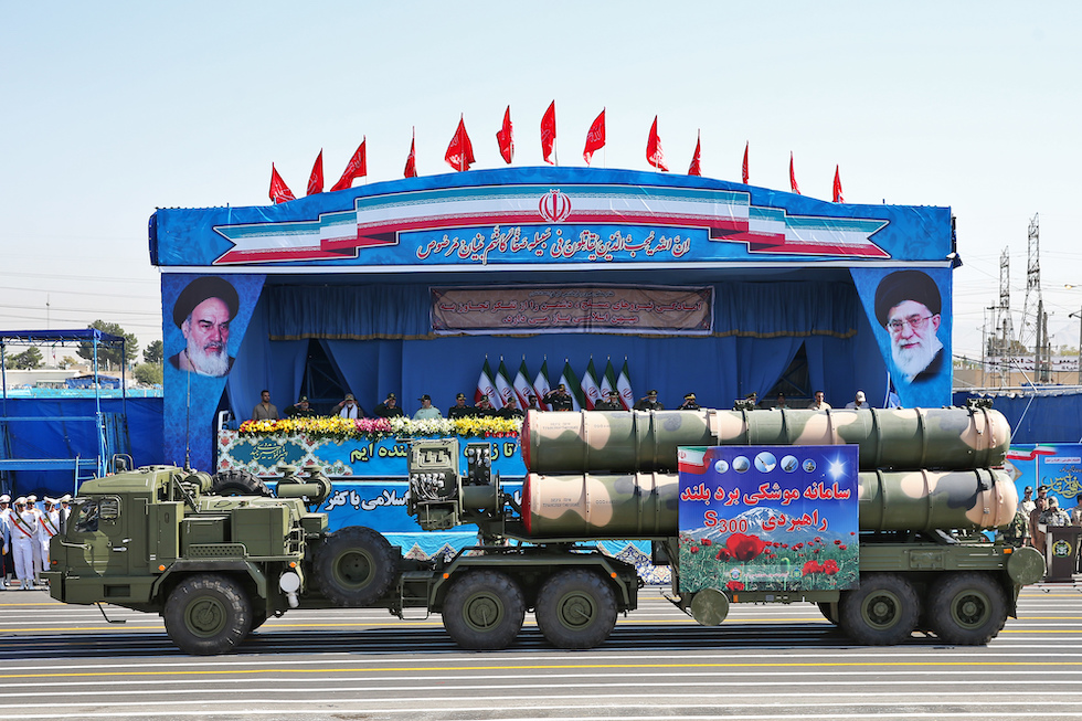 Un sistema S-300 durante una parata militare a Teheran, settembre 2016